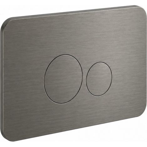 Placa de cisterna para WC de acero cepillado color PVD con pulsador de doble control Mamoli 00000650000F acero cepillado (1/3)