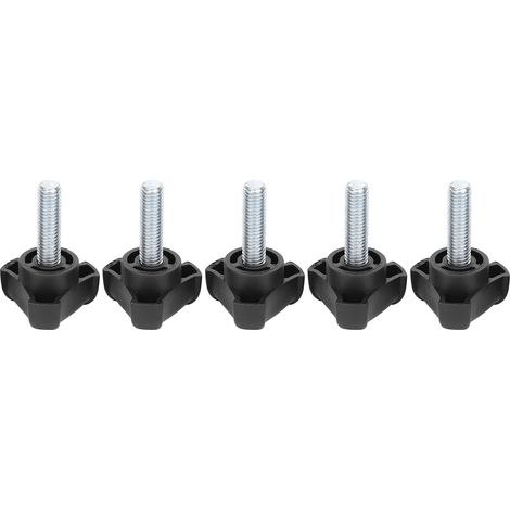 Vis de serrage M8 28mm, 5 pièces, tête triangulaire ABS plastique, poignée moletée, fixation rapide, boulon de réglage ergonomique (1/5)