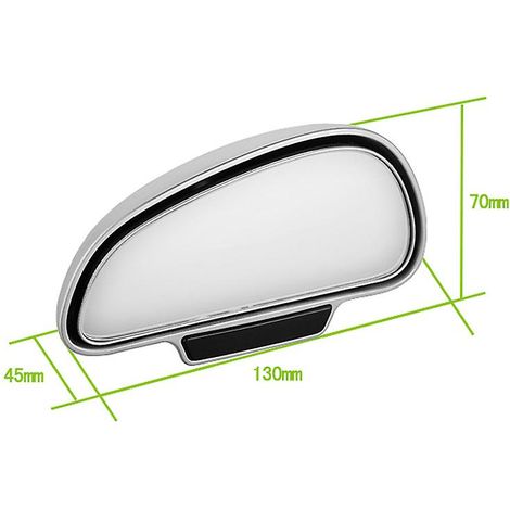 Lot de 2 rétroviseurs d'angle mort grand angle pour voiture, camion, SUV, camping-car - Rétroviseur auxiliaire automobile à 360 degrés (1/4)