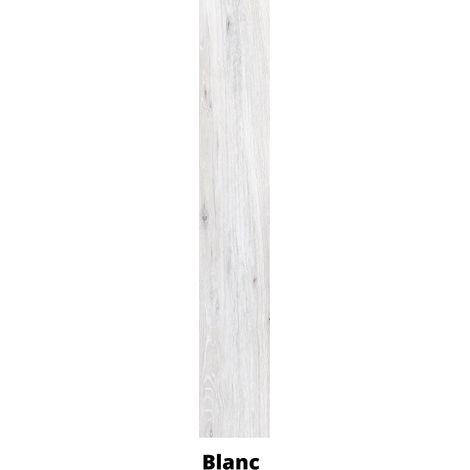 Carrelage effet parquet FIENILE 120x19.4cm Blanc - Mat - boîte de 0.93 m2 120x19.4 cm Blanc - Mat - boîte de 0.93 m2