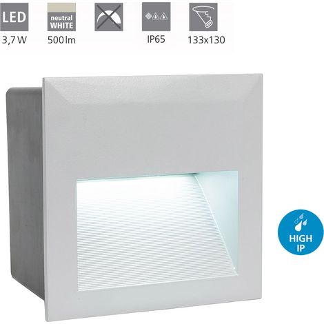 Lampada Ad Incasso Esterno Moderno Zimba-Led Alluminio Argento Led (1/4)