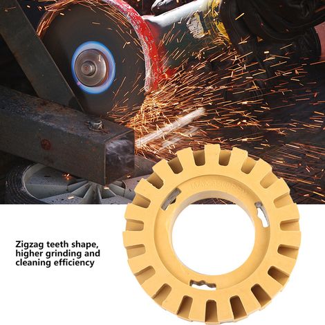 1 roue effaceur caoutchouc 100 mm 4 pouces sans tige à dents zigzag pour ponçage et polissage auto (1/5)