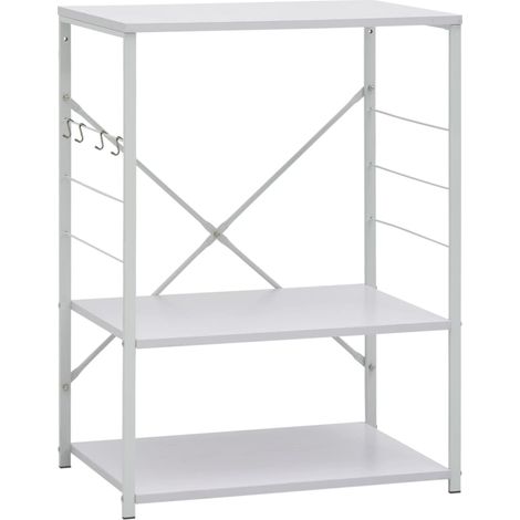 Maison Exclusive - Mobile per Microonde Bianco 60x39,6x79,5 cm Legno Multistrato