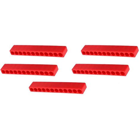 Bande de Rangement pour Embouts, Lot de 5 Organisateur d'embouts Hexagonale, 12 trous Porte-embouts pour Bande, Porte Embout Visseuse, Diamètre 6,5mm/1/4" pour Rangement Tournevis, Perceuse (1/5)