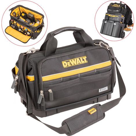 Dewalt Tstak Bottom Heavy Duty Open Mouth Soft Tool Bag 18"" Power Tool Toolbag (1/10)