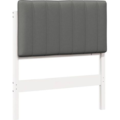 Maison Exclusive - Testiera imbottita Bianco e grigio chiaro 75 cm Pino massello (1/5)