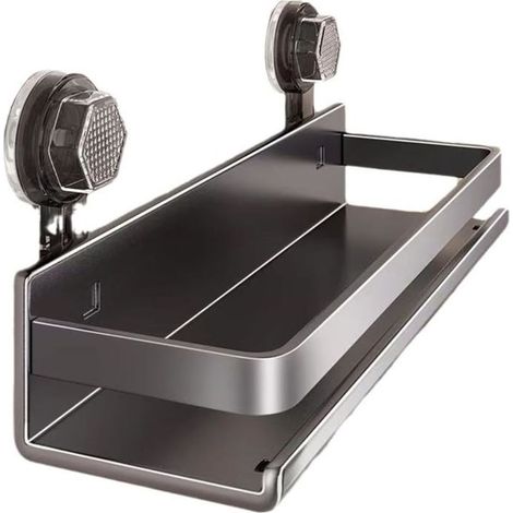 Étagère de salle de bain avec ventouse,Étagère de rangement murale pour douche,Support d\'organisation de Design peu encombrant,30CM