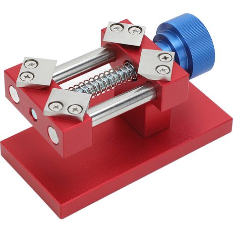 Outil d'ouverture de lunette de montre, 4 lames trempées, ressort de compression robuste en acier inoxydable, outil de réparation de montre rouge (1/5)