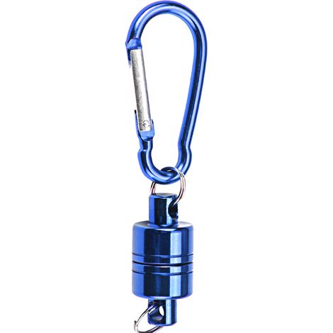 Mousqueton aimanté solide pour pêche extérieure, alpinisme, fixation sans fil, bleu, portable et résistant (1/5)