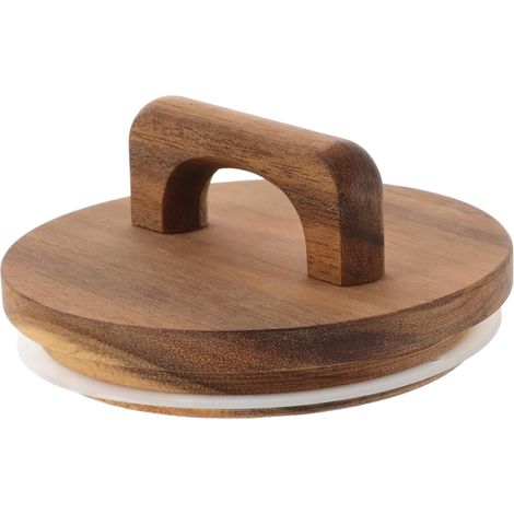 Joint Bocaux le 1l Couvercle Bois Rond avec Joint en Silicone, Réutilisable, Facile à Utiliser, pour Bocaux Hermétiques la Maison (1/5)