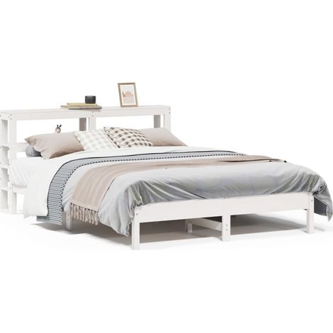 Maison Exclusive - Letto senza Materasso Bianco 135x190 cm Legno Massello di Pino