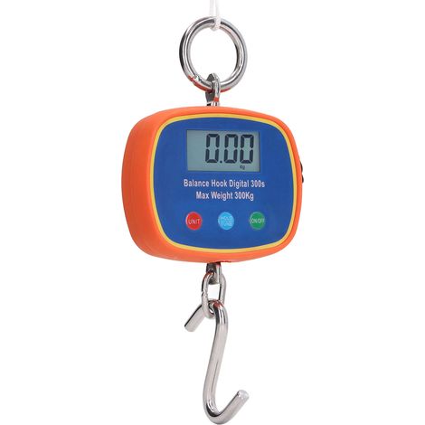 Elektronische Hakenwaage mit LCD-Doppelanzeige, 600 lb (ca. 272 kg), industrielle, handliche digitale Fischwaage, 90–240 V, EU-Stecker (1/5)
