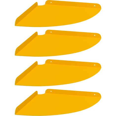 Maison Exclusive - Schwebendes Regal mit Regal 4 pcs Senfgelb 30