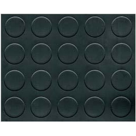 1PZ PAVIMENTO PVC BOLLE H.100 NERO MT.25