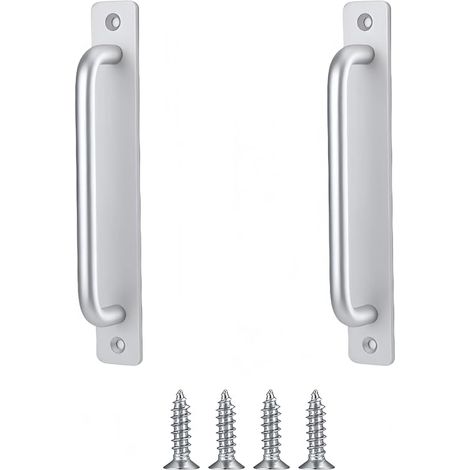 Poignée Porte Coulissante Aluminium,Poignee Tiroirs,Argenté,180  vis, Armoire, Tiroir, Garage, Armoires, Balcon, Jardin , meuble,Portails,Placard (1/5)