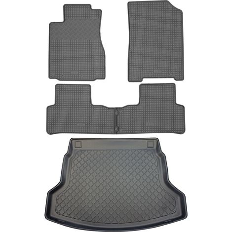 Honda CR-V IV SUV (5 puertas) de 10/2012 a 09/2018. JUEGO: alfombrillas de goma para coche + alfombrilla para maletero.