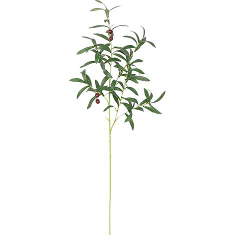1 Branche d'olivier artificielle, 6 ramifications, feuilles réalistes, décoration mariage, intérieur extérieur (1/5)