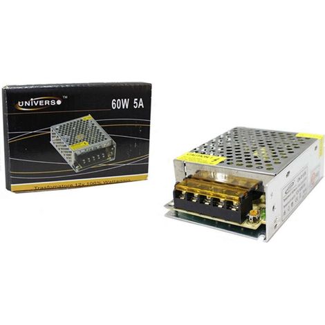 TrAdE Shop Traesio - Alimentatore Stabilizzato 12v 5 A Switch Trasformatore 60 Watt Top Quality S-5aa - (1/2)