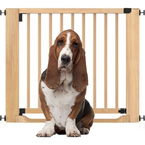 Bettacare Wooden Heritage Flat Step Dog Gate, Natural, 95cm - 103cm