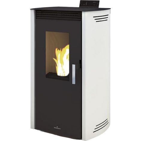 Bronpi – Poêle à granulés 12 kW – Évacuation des fumées arrière – Autonomie jusqu'à 20 h – Rendement 95 % – Système OASYS