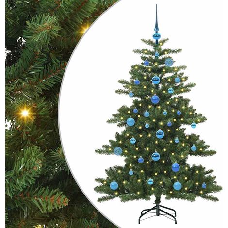 Sapin de Noël  Arbre de Noël Artificiel à Branches Articulées Vert 150 cm (1/5)