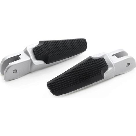 Motorrad-Fußrasten vorne + Abdeckung für Silber + Schwarz (1/5)