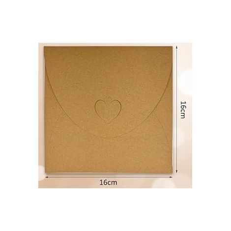 Busta decorativa 16x16 cm con cordino naturale da 2 m (1/2)