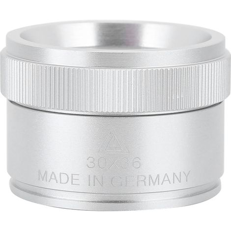 Loupe de poche 30X portable pour l'examen de bijoux et pièces de monnaie, loupe grossissante argentée (1/5)