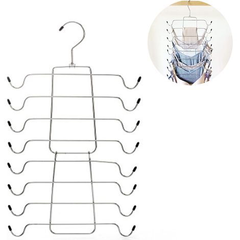 Cintre Pliable - Acier Inoxydable - 16 Crochets - Pour Soutiens-Gorge Camisoles Débardeurs Maillots De Bain - 1 Pièce (1/5)