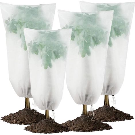 4 Voile Hivernage Plante Exterieur Housse Protection Plante Hiver 80x120cm (1/5)