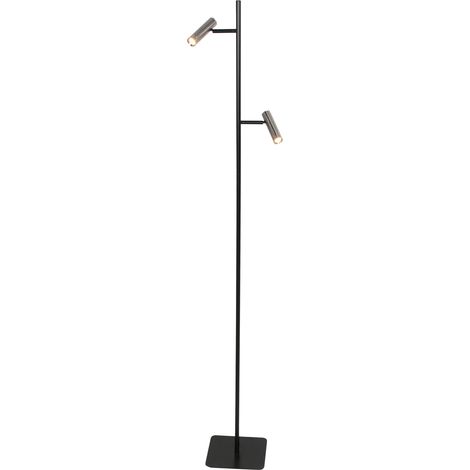 Mexlite - lampada da terra - Lumo - acciaio nero - metallo -
