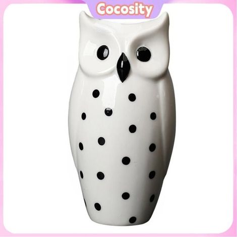 Cocosity Vase à fleurs Pots de fleurs nordiques modernes, décoration de hibou, en céramique, artisanat de bureau, luminaire kit (1/5)