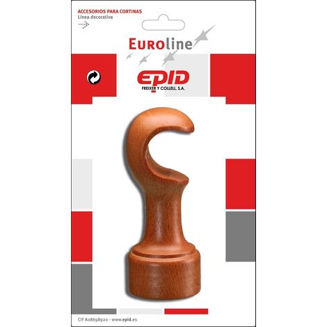 Soporte Frontal para Barra de Cortina EPID Euroline 29 mm 1 unidad Cerezo