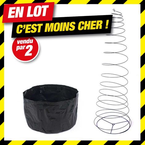 Offre en lot: lot de 2 TUTEURS SPIRALE + BAC (1/2)
