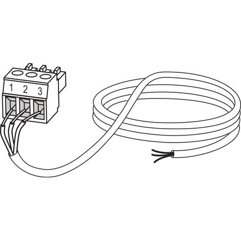 Hautau Anschlussleitung mit 3-poligen Stecker SBS Comfort Drive, schwarz 6m - 24V (1/2)