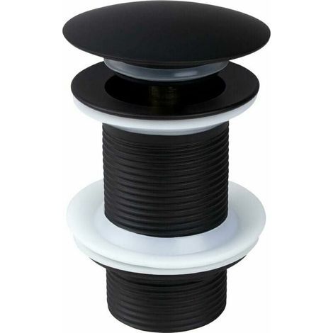 Bonde de Vidage Pop Up, Bonde Pop Up Sans Trop Plein, Universel Bonde de Lavabo Pop Up, Bonde Lavabo, Bonde de Vidange Lavabo, Bonde Découlement Noir pour Lavabo et Lavabo (1/4)