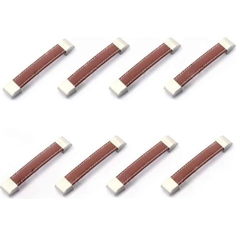 Lot de 8 poignées de tiroir ou d'armoire en métal et cuir-A - RWMaison & Cuisine › Ameublement & Décoration › Décoration d'intérieur › Décorations de chambre d'enfant › Boutons et boutons de tiroir