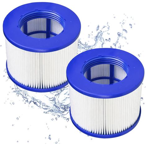 Infinite Screw-in Spa Filter, Filter Cartridge for Clever Spa, for Cosy Spa Filter, for Inflatable Spa Filter, 75 x 100 mm Filter, Screw-in Spa Filter for Lumix (2 pieces)