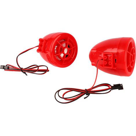 Système d'alarme sonore moto avec lumière clignotante 100Hz-6KHz haut-parleur stéréo Bluetooth MP3 radio pour motocyclette (1/5)