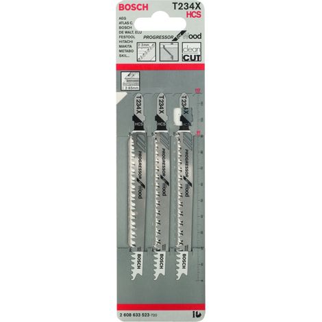 Hoja de sierra de calar T 234 X Progressor for Wood BOSCH 2608633523