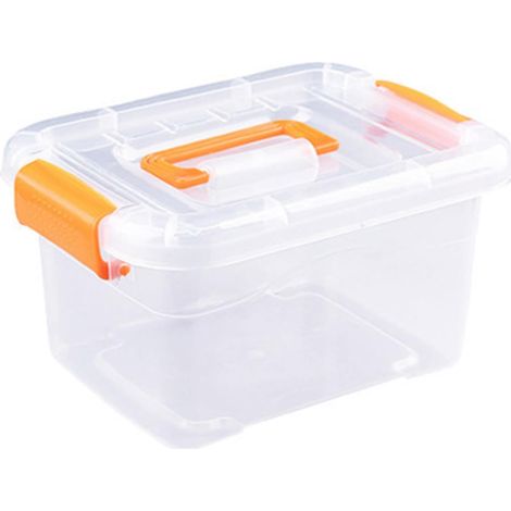 Transparent Storage Box, Large Capacity Dustproof Plastic Container with Lid for Toys Clothes (Small: 60 x 40 x 26 cm/23.6 x 15.7 x 10.2 cm) (1/5)