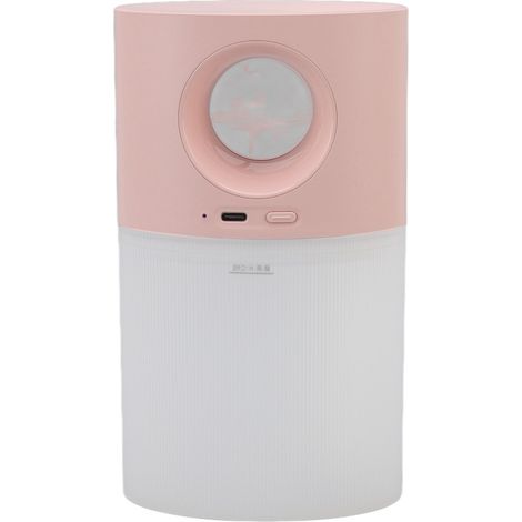 Mini-Luftbefeuchter, leise, USB-aufladbar, feiner Nebel, tragbar, mit Nachtlicht, 350 ml, rosa, ideal für Zuhause und Büro (1/5)