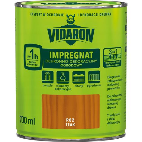 Vidaron Impregnante protettivo e decorativo per legno di teak da giardino 0,7 l (1/2)