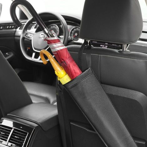 Sac pour Parapluie Voiture en PU - Rangement Étanche, Pliable et Compact avec Poignée, pour Siège Arrière (1/5)