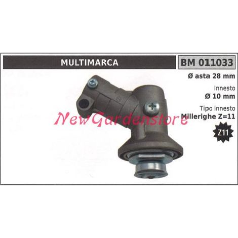 Coppia conica decespugliatore 011033 Ø asta 2 Ø innesto 10 millerighe Z 11