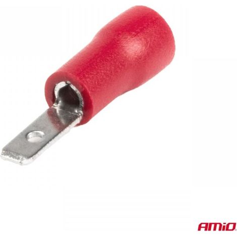 Connecteurs plats mâles isolés 2,8 mm 0,5-1,5 mm² 10 A 10 pièces AMIO-03064 (1/3)