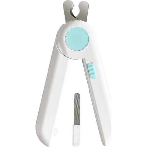 Coupe-ongles avec lumière pour tailler les ongles des chats et des chiens la lumière empêche de trop couper, et une lime à ongles est incluse convient aux ongles épais. (1/4)