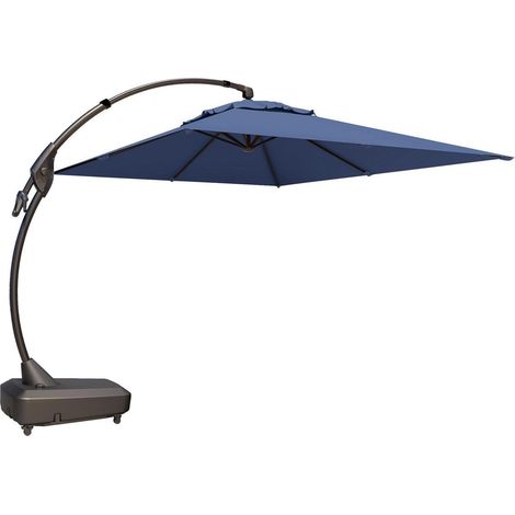 Sonnenschirm Offset Schirmständer Kurbel UV Blau Rechteck 2.7M3.6M (1/5)