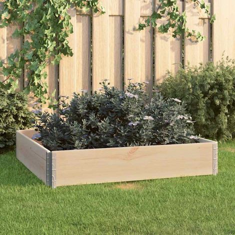 Jardinière de jardin - Balconnière à fleurs Lit surélevé 100x100 cm Bois de pin solide BV508555 - BonneVie (1/5)