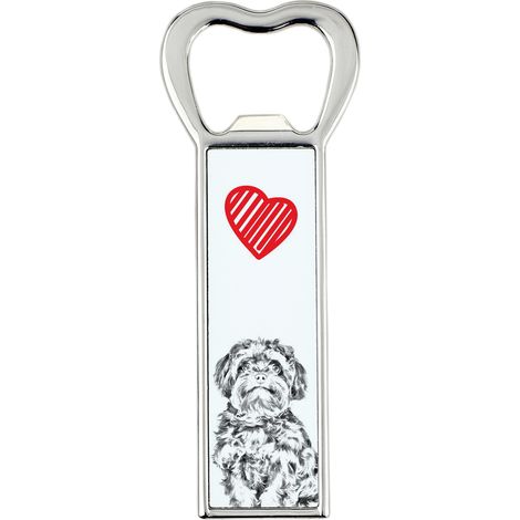 Bolonka, bolonka russa colorata - apribottiglie con un cane, apri-frigo personalizzato, regalo unico per uomo di Art-Dog (1/5)